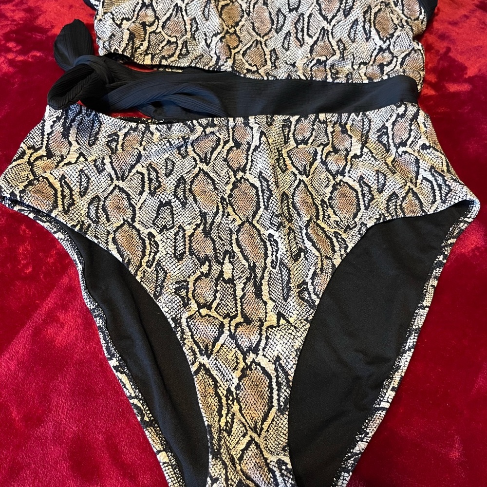 Jessica Simpson Snakeskin One Piece Swimsuit
